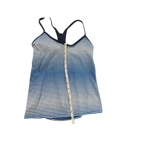 Nike Women's Striped Racerback Tankini Top, Size Small - Picture 5 of 6